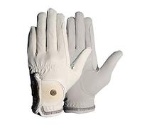 AK Horse Riding Gloves for Competition & Dressing with Crystal Diamante AKRS-6366 (3XS, White)