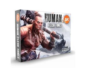 Ak Interactive - 3a generazione - Set di vernici acriliche Human Flesh Tones ...