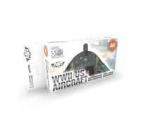 AK Interactive - 3a generazione - Set di vernici acriliche WWII US Aircraft I...