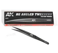 AK Interactive AK9162 HG Angled Tweezers 02 Flat-End