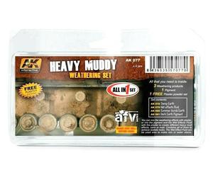 AK Interactive Heavy Muddy Weathering Set Per Modelli