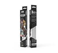 AK Interactive White Synthetic Hair Brush Set