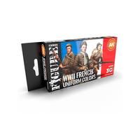 AK Interactive - WWII French Uniform Colors - 3a generazione - Set di vernici...