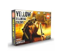 AK Interactive - Yellow Essential Colors - 3a generazione - Set di vernici ac...