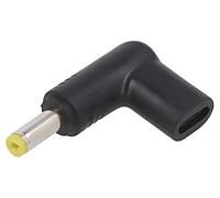 AK-ND-C03 USB C-Femmina, DC 4,8/1,7 Connettore maschio: Adattatore nero AKYGA