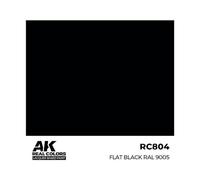 AK Real Colors RC804 Nero piatto RAL 9005 (17ml) (Old RC001)