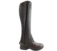 AK Side Zip con Pannello Elasticizzato, Gambali da Equitazione in Pelle Full Grain, Modello AK