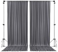 AK TRADING CO. Tende a pannelli con tasche per asta, 3 x 3 m, color antracite, in poliestere IFR, per matrimoni, cerimonie, feste, casa, finestre