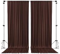 AK TRADING CO. Tende a pannelli con tasche per bastone, 3 x 3 m, in poliestere, per matrimoni, cerimonie, feste, casa, finestre, colore: marrone