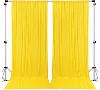 AK TRADING CO. Tende a pannelli con tasche per bastone, 3 x 3 m, in poliestere, per matrimoni, cerimonie, feste, casa, finestre, colore: giallo limone