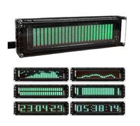 AK2515 Pro Audio Spectrum Analyzer, VFD Display Music Sound Visualizer, Car & Home Audio Spectrum Analyzer, 3.5mm AUX & MIC Ingressi, Advanced AGC, Funzione Orologio