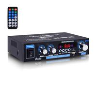 AK35 - Amplificatore audio stereo, 200 W, 2 canali, wireless, Bluetooth 5.0, sistema di amplificazione domestica, radio FM, USB, scheda SD