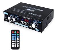 AK35 HiFi Amplificatore Bluetooth 5.0 2.0 Canali 30W X 2 HiFi Stereo Amplifier Digital Amplifier Amplificatore Mini Radio Audio Amplificatore Ricevitore con Radio FM, Telecomando, Scheda SD USB, BT