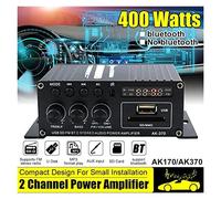AK380 / AK370 / AK170 400W * 2 2 Canale Bluetooth HiFi Power Amplifier Home Car Audio Class D Telecomando FM. Radio AUX USB/SD(AK370)
