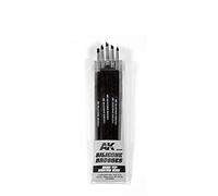 AK9088 | AK Interactive: SET OF 5 SILICONE BRUSHES HARD TIP MEDIUM