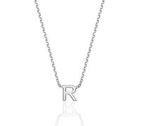 Aka Gioielli® - Collana con Lettera R in Argento Sterling 925, Ciondolo con Piccola Lettera Iniziale R