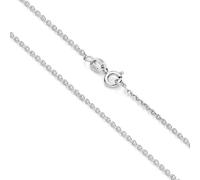 Aka Gioielli® - Collana Donna in Argento Sterling 925 Rodiato - Catena Ancora Rolò Laminata 1.5mm - lunga 55 cm