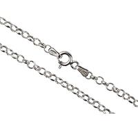 Aka Gioielli® - Collana Donna in Argento Sterling 925 Rodiato - Catena Maglia Rolò 3 mm - lunga 75 cm