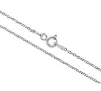 Aka Gioielli® - Collana Donna in Argento Sterling 925 Rodiato - Catenina Forzatina Rolò Brillantata 1.5 mm - lunga 60 cm