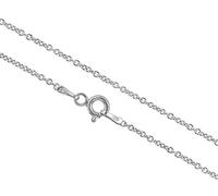 Aka Gioielli® - Collana Donna in Argento Sterling 925 Rodiato - Catenina Maglia Forzatina Rolò 1.4 mm - Lunga 40 cm