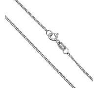 Aka Gioielli® - Collana Donna in Argento Sterling 925 Rodiato - Catenina Maglia Grumetta 1.3 mm - lunga 45 cm