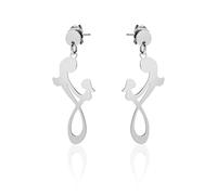 Aka Gioielli® - Orecchini Mamma e Figlia in Argento 925 Rodiato, Orecchini Simbolo Infinito Amore tra Madre e Figlia