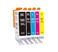 akaca LC421XL Cartucce Compatibili con Brother LC421XL LC421 LC 421XLVAL Multipack per Brother DCP-J1050DW DCP-J1140DW MFC-J1010DW (1x Nero, 1x PGBK, 1x Ciano, 1x Magenta, 1x Giallo)