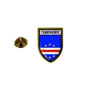 Akachafactory - Spilla con spilla da balia con bandiera del Paese Blason Cap Verde
