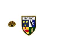 Akachafactory - Spilla con spilla, motivo: bandiera del Paese Stemma Irlanda, Provincia Irlanda