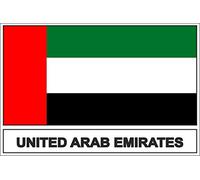 Akachafactory Sticker Adesivi Adesivo Bandiera Emirati Arabi Uniti UAE