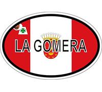 Akachafactory Sticker Adesivi Adesivo Bandiera Ovale codice Paese la Gomera