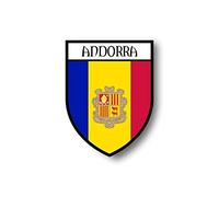 Akachafactory Sticker Adesivi Adesivo Stemma Citta Bandiera Auto Moto Andorra