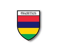 Akachafactory Sticker Adesivi Adesivo Stemma Citta Bandiera Auto Moto Mauritius
