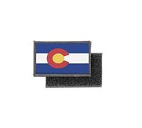 Akachafactory Toppe Toppa Patch Bandiera stampado Applique banderina USA Americana Colorado