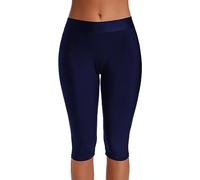 Akaeys Pantaloncini da bagno da donna, lunghezza al ginocchio, leggings con protezione solare, pantaloni sportivi crop da nuoto, tankini