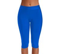 Akaeys Pantaloncini da bagno da donna, lunghezza al ginocchio, leggings con protezione solare, pantaloni sportivi crop da nuoto, tankini, Blu, XL