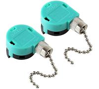 Akahttbn Ceiling Fan Switch 3 Speed 4 Wire Zing Ear ZE-268S6, Fan Pull Chain Switch Replacement Speed Control,Compatible with Hunter Ceiling Fans, Wall Lamps, Cabinet Light (Nickel)2 Pcs