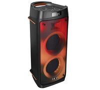AKAI Altoparlante portatile per karaoke per esterni ed interni, con 2 woofer da 6,5" + radio AUX MIC da 1,5" 4400 mAh RGB