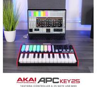 Akai Professional APC Key 25 MK2 - Tastiera MIDI a 25 Tasti Controller USB per Lancio Delle Clip con Ableton Live Lite, 40 Pad RGB e 8 Manopole a 360