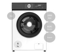 AKAI AQUA60105/A15-W Lavatrice 6 KG., 1000 giri 15 Programmi, Slim 45
