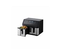 Akai Friggitrice ad Aria Doppio Cestello 10L 2000W Smart Sync in ABS Alluminio Colore Nero - AirFryer1000