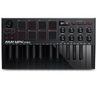 Akai MPK Mini MKIII Mini Tastiera Controller 25Tasti MIDI USB 8 Drum Pad, Black
