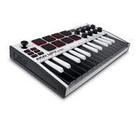 Akai MPK Mini MKIII Mini Tastiera Controller 25Tasti MIDI USB 8 Drum Pad, White