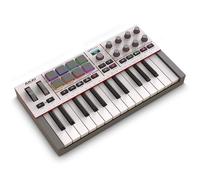 Akai Professional MPK Mini IV Tastiera MIDI USB-C per Principianti e Produttori - Drum pad MPC, Manopole a 360°, Ruote Pitch & Mod, Lezioni e Software di Produzione Musicale con 1000+ Suoni, Grigio