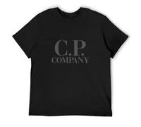 AKAIYUE C.P Company Front T-Shirt Graphic Mens Basic Black Unisex Cotton Casual Tee L