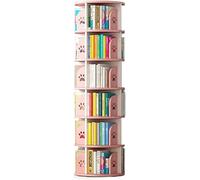 AKALNNB Libreria a 3/4/5 ripiani girevole libreria rotante libreria da pavimento scaffale angolare scaffale di stoccaggio Creativo 360 ° rotante libreria camera da letto soggiorno Li