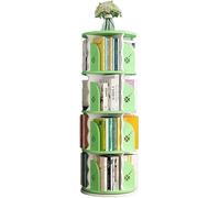 AKALNNB Libreria creativa girevole a 360° semplice smontaggio, libreria angolare in WPC, libreria ad angolo per studenti, verde, 50 x 159 cm