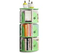 AKALNNB Libreria creativa girevole a 360° semplice smontaggio, libreria angolare in WPC, libreria ad angolo per studenti, verde, 50 x 159 cm