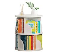 AKALNNB Libreria Flessibile Multi-Tier Rotante Libreria 360 ° Libreria In Piedi Bianco Rotondo Libro Rack Da Pavimento Libreria Organizzatore Perfetto furni