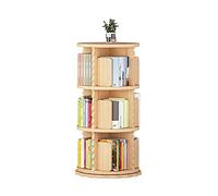 AKALNNB Libreria girevole a 360° in legno di pino, libreria da pavimento in legno massello, organizer per camera da letto, casa e ufficio